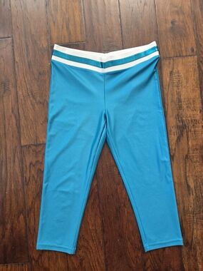 Rebel Athletic Cheer Teal Capri Leggings  Size Adult S